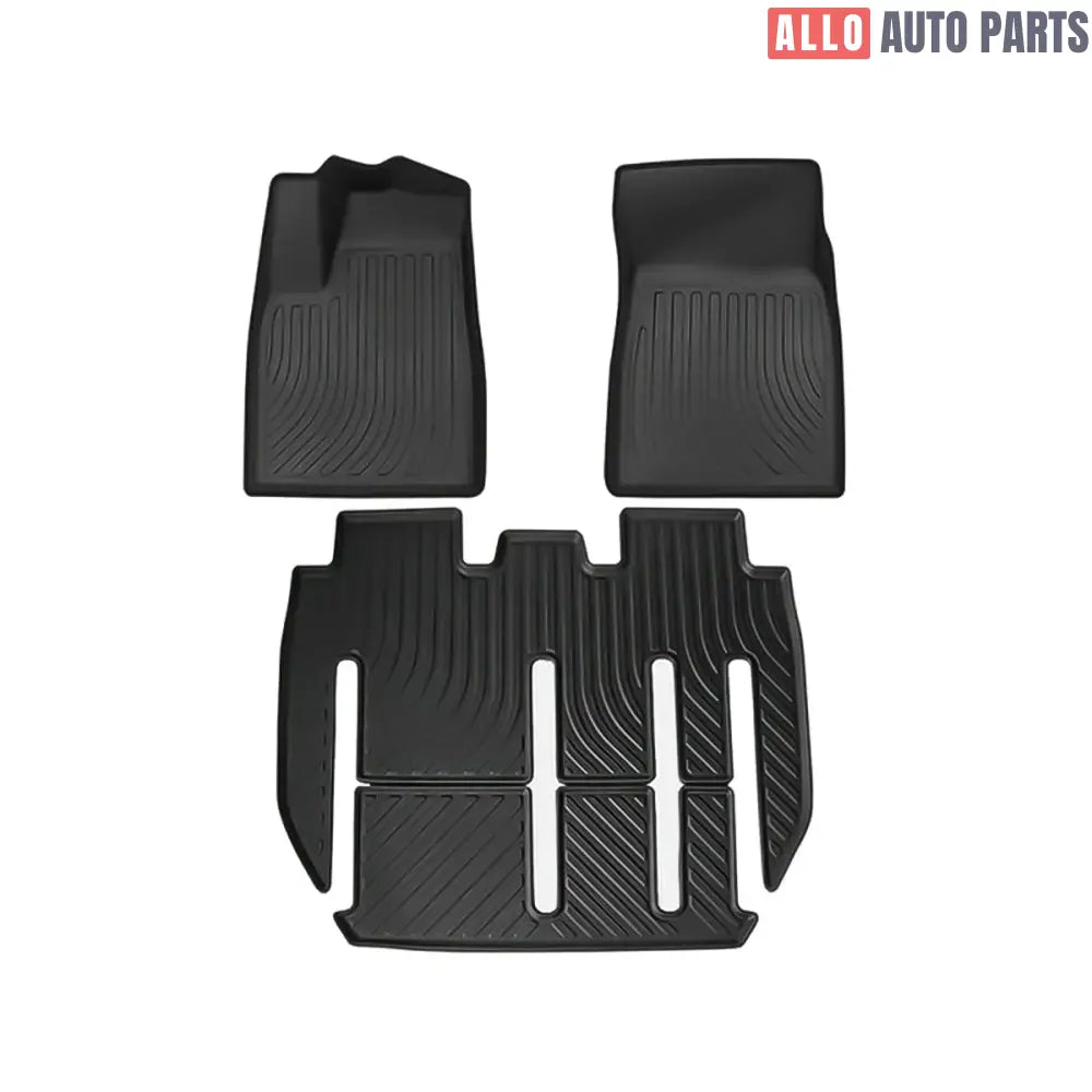 Tesla Model X 2021-2024 All Weather Floor Mats & Cargo Liners - Custom TPE Set - Tesla Interior Accessories > Floor Mat