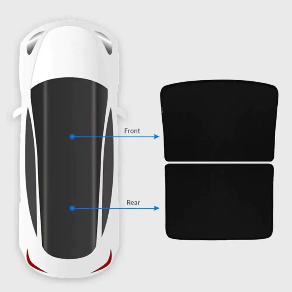 Tesla Model Y Glass Roof Sunshade 2020-2024 | UV Heat Shield & No-Sag Design - Tesla Interior Accessories > Sunroof >