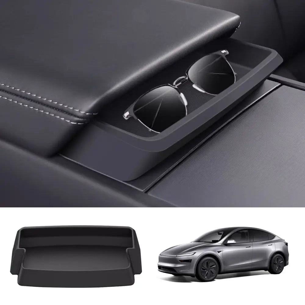Tesla Model Y Juniper 2025 Center Console Armrest Sunglasses Organizer Box - Tesla Interior Accessories > Center
