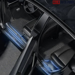 Tesla Model Y Juniper 2025+ Door Sill Protector Set - 8pc Carbon Fiber Style - 8-Piece Set - Tesla Interior