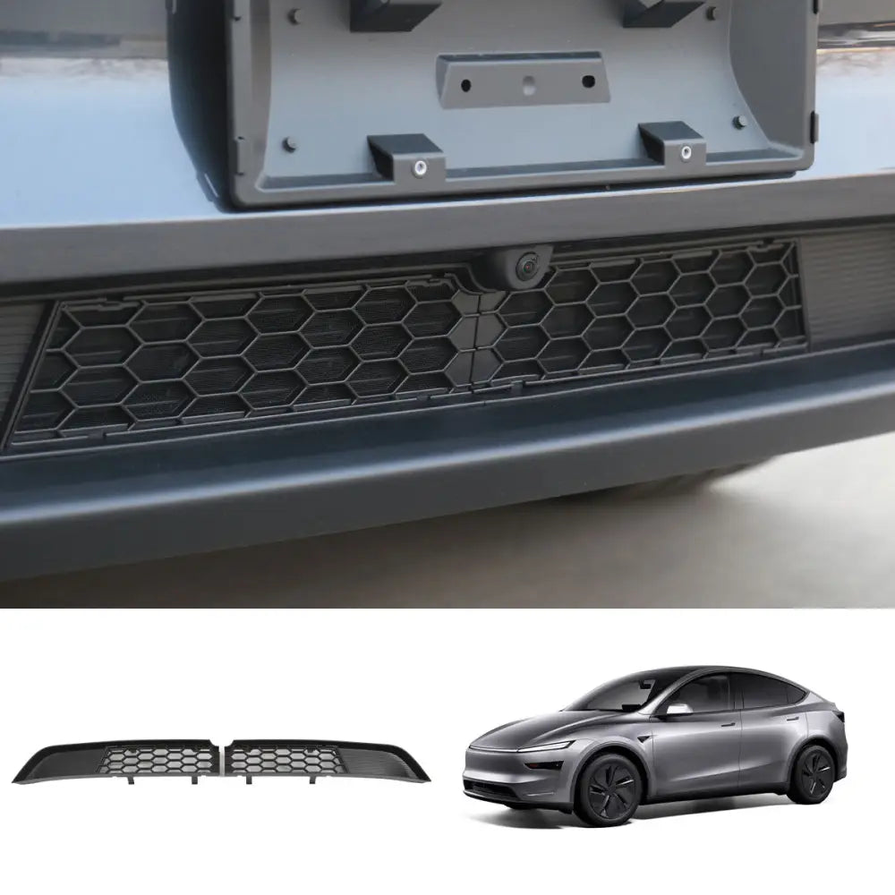 Tesla Model Y Juniper 2025 Front Bumper Mesh Grill Radiator Guard - 2pc Set - Tesla Exterior Accessories > Exterior