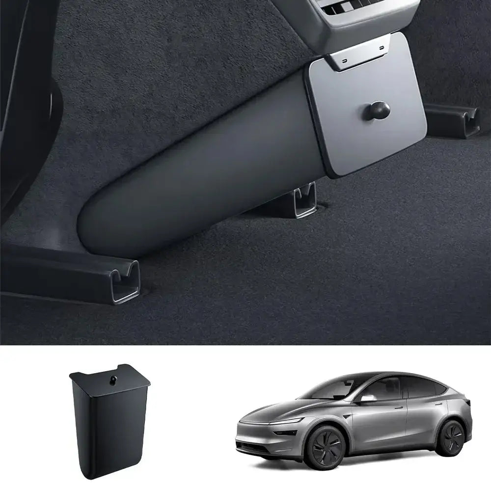 Tesla Model Y Juniper 2025+ Magnetic Backseat Trash Can & Storage Box - Tesla Interior Accessories > Seat > Organizers