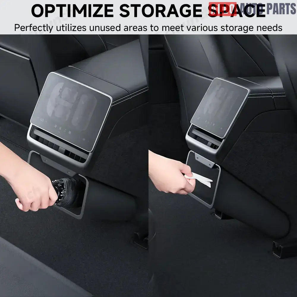 Tesla Model Y Juniper 2025+ Magnetic Backseat Trash Can & Storage Box - Tesla Interior Accessories > Seat > Organizers