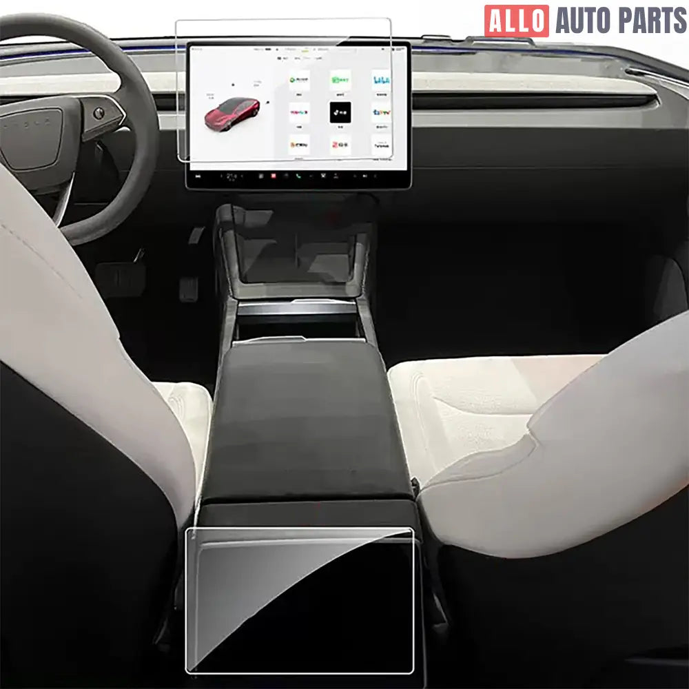 Tesla Model Y Juniper 2025 Screen Protector - 15.4’’ & 8’’ 9H Tempered Glass - HD Version / Dashboard Screen & Second