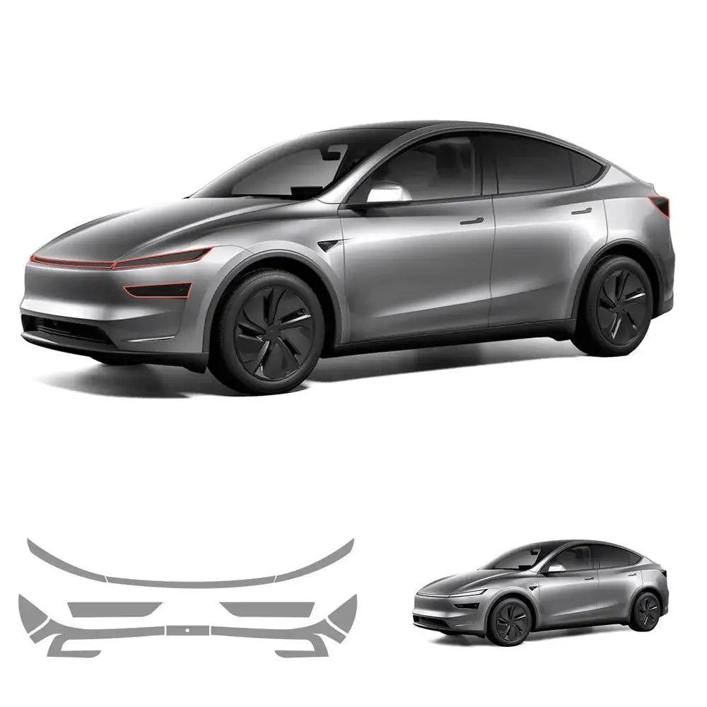Tesla Model Y Juniper 2025+ Smoked TPU Headlight & Taillight Tint Film - Tesla Exterior Accessories > Exterior Wrap >