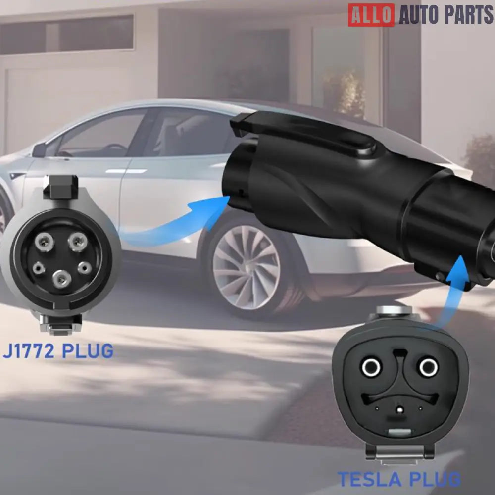 Tesla to J1772 Adapter | NACS to Type 1 EV Charger Plug | 48A Fast Charge - Black - Tesla Exterior Accessories > Charger