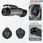 Tesla to J1772 Adapter | NACS to Type 1 EV Charger Plug | 48A Fast Charge - Black - Tesla Exterior Accessories > Charger